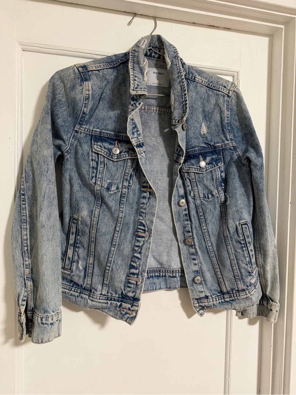 Old Navy Washed Denim Trucker Jacket - Pale Blue